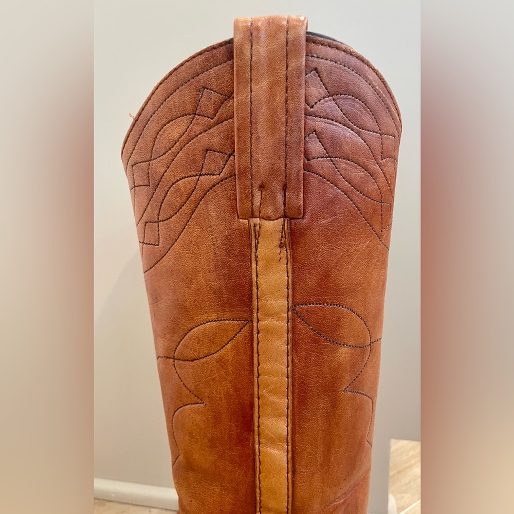 FRYE Rare Vintage *Late 60s* Black Label Horse Stitched Campus Boots, Brown, 6 - Picture 9 of 15